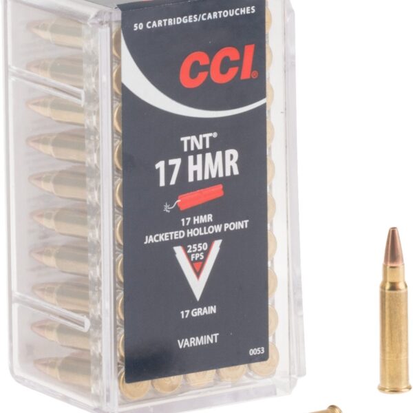 Hornady TNT JHP .17 HMR 17-Grain Rimfire Ammunition - 50 Rounds