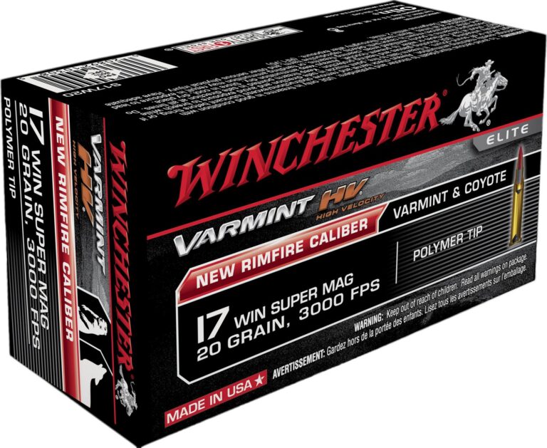 Winchester Varmint HV .17 WSM 20-Grain Rimfire Rifle Ammunition - 50 Rounds